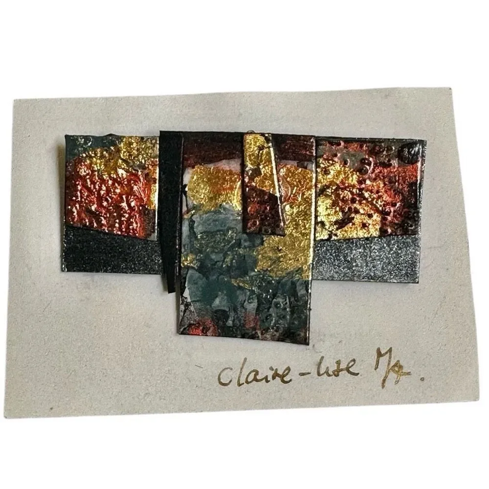 claire-lise abstract hand painted brooch claire lise